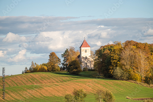 Small church on a field, Sati, Latvia.