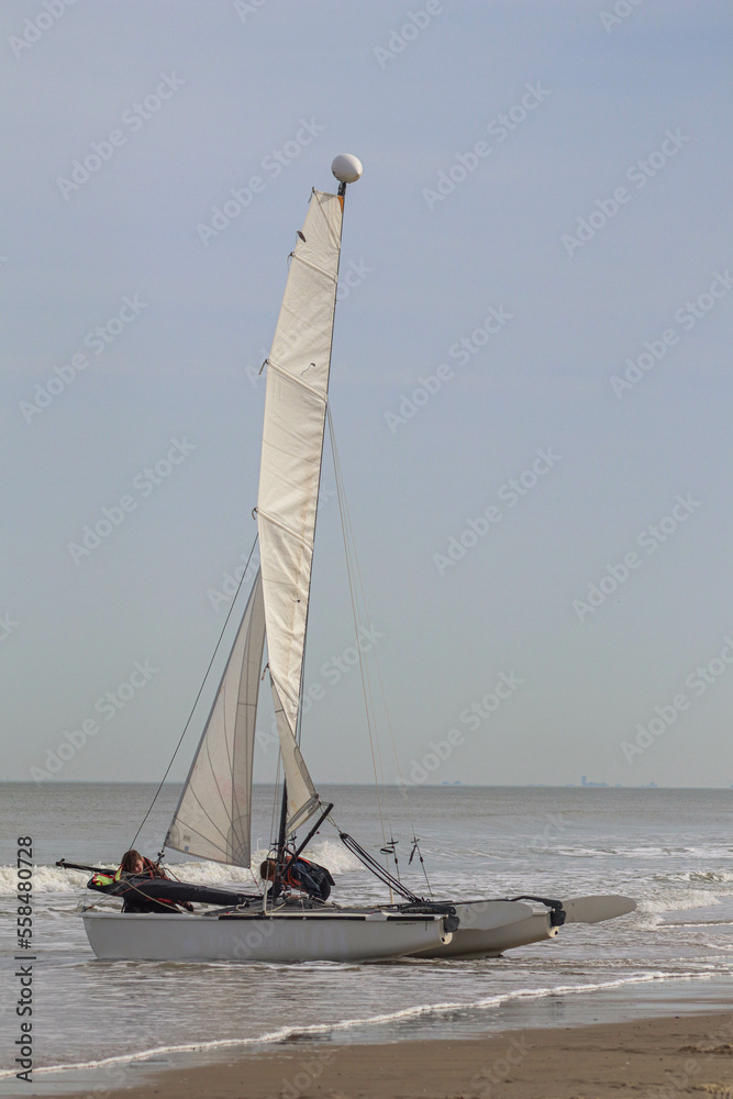 Fototapeta premium Catamaran à la mer