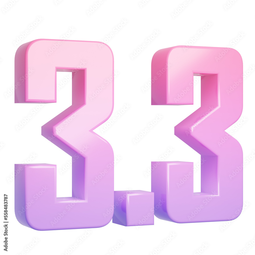 3D rendering number of date for sale promotion 3D rendering number of date for sale promotion