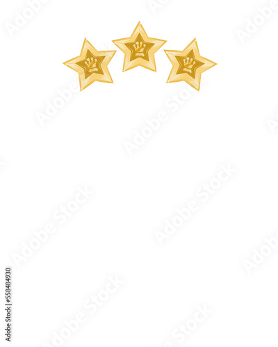 three  gold star and sign  4000 5000