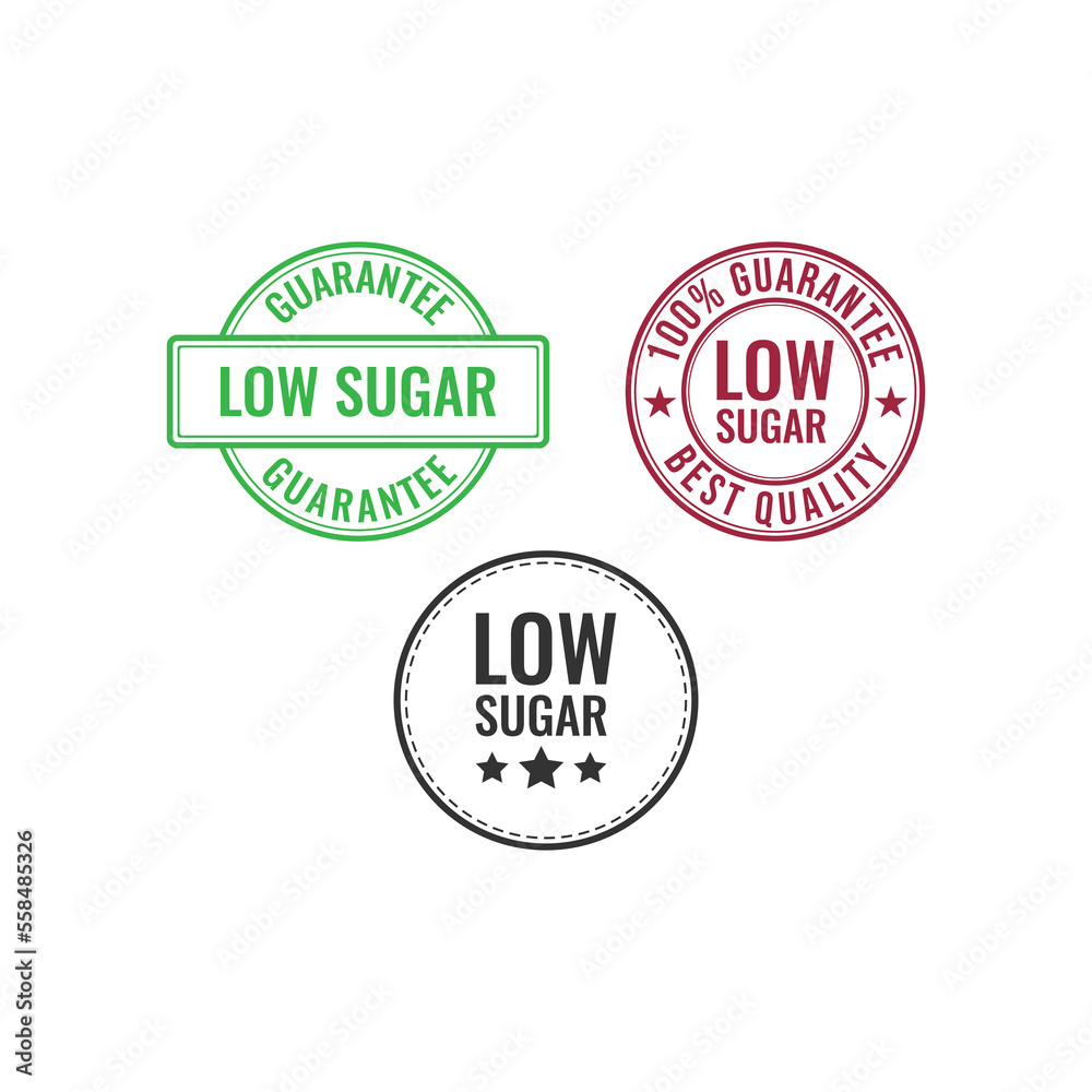 Low sugar sign or stamp vector image