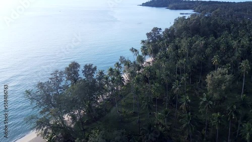 ko kut island. Lovely aerial view flight drone of natural Taphao beach thailand photo