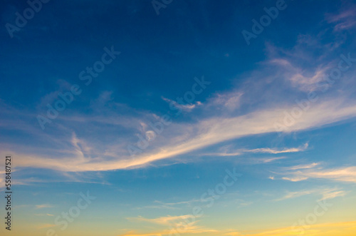 Vivid sky illuminated by the sunset