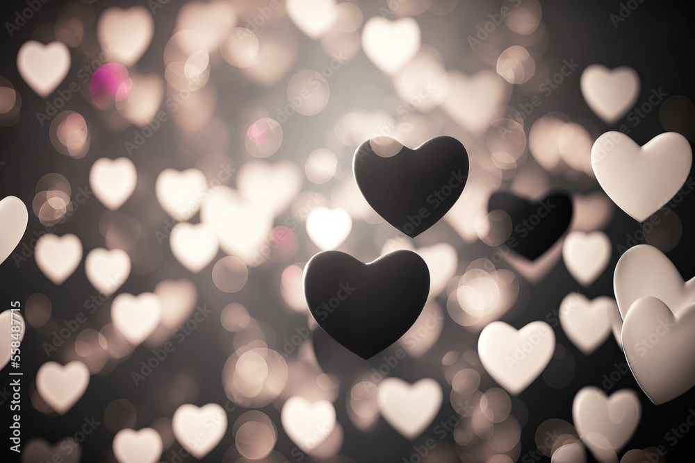 Fototapeta premium Hintergrund aus Herzen zu Valentinstag
