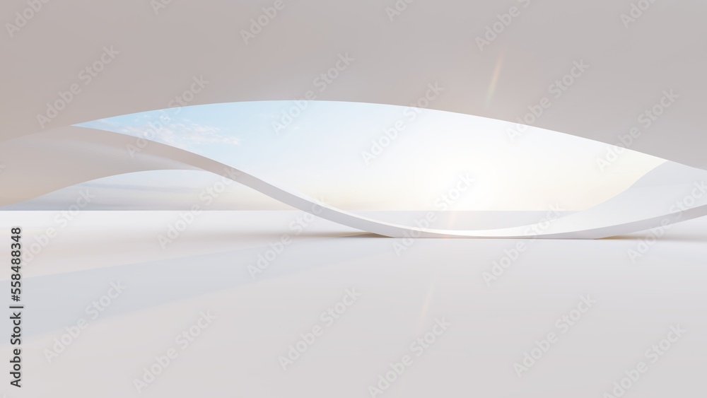 © Annuitti - Futuristic architecture background 3d render © Annuitti - Futuristic architecture background 3d render