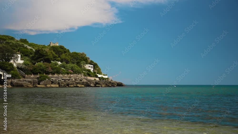 Sassolini beach coastline in Minturno, Italy. Sassolini beach coastline in Minturno, Italy.