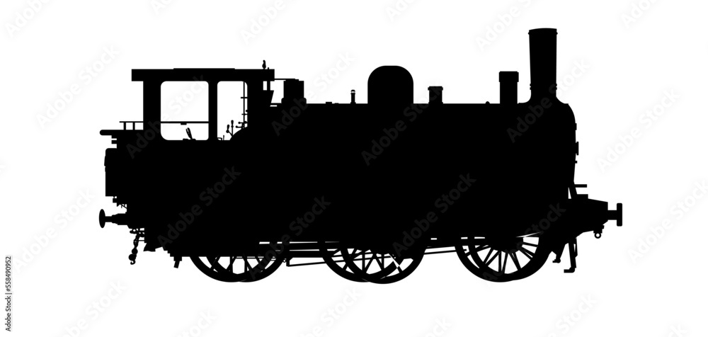 Obraz premium locomotive silhouette