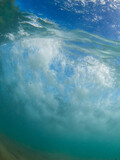 View of wave form formation from underwater.
