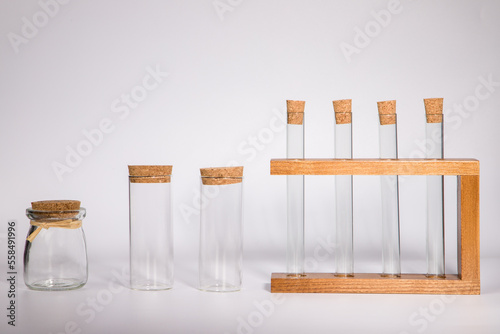 A set of decorative glass tubes