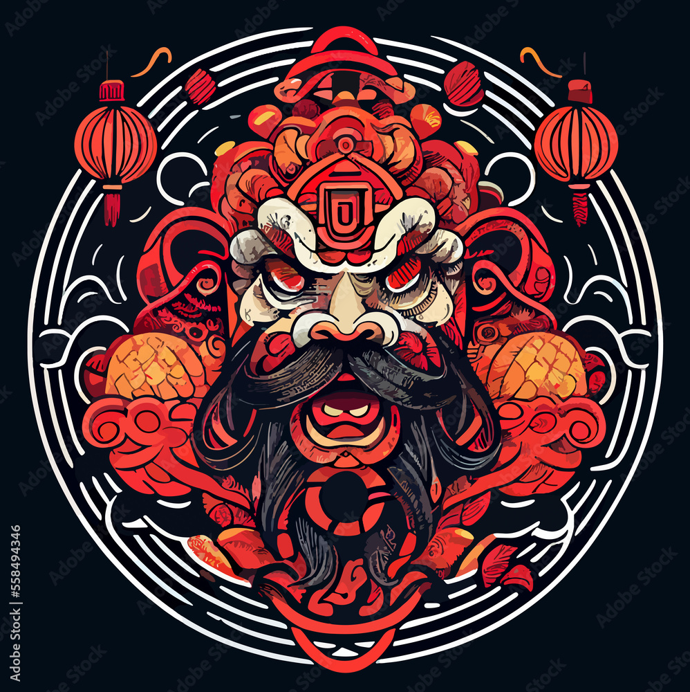 Fototapeta premium chinese vector icon illustration