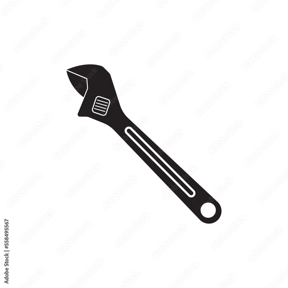 pipe wrench icon vector illustration symbol design