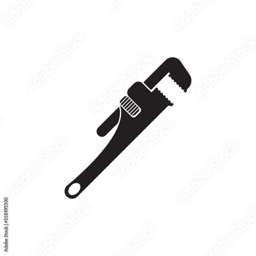 pipe wrench icon vector illustration symbol design