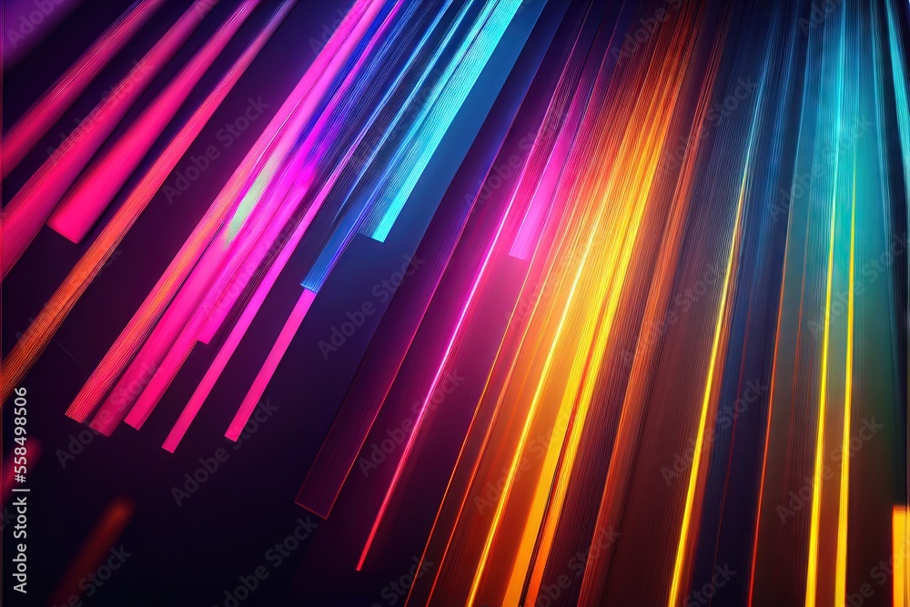 3d render abstract background with colorful spectrum. AI generated art illustration.	
