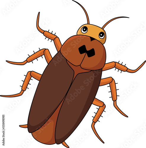 Cockroach Animal Cartoon Colored Clipart 