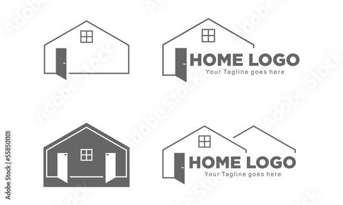 Real estate set symbol vector logo