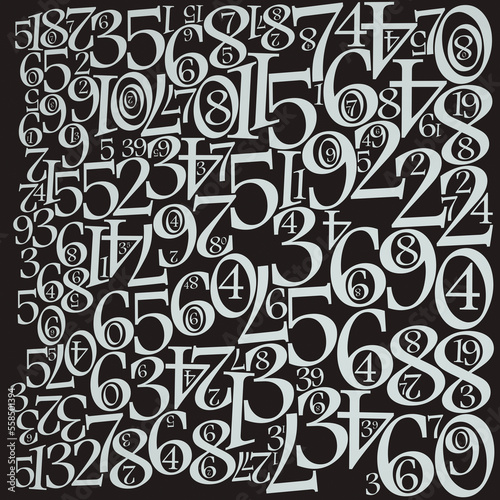zero to nine numbers pattern background wallpaper 