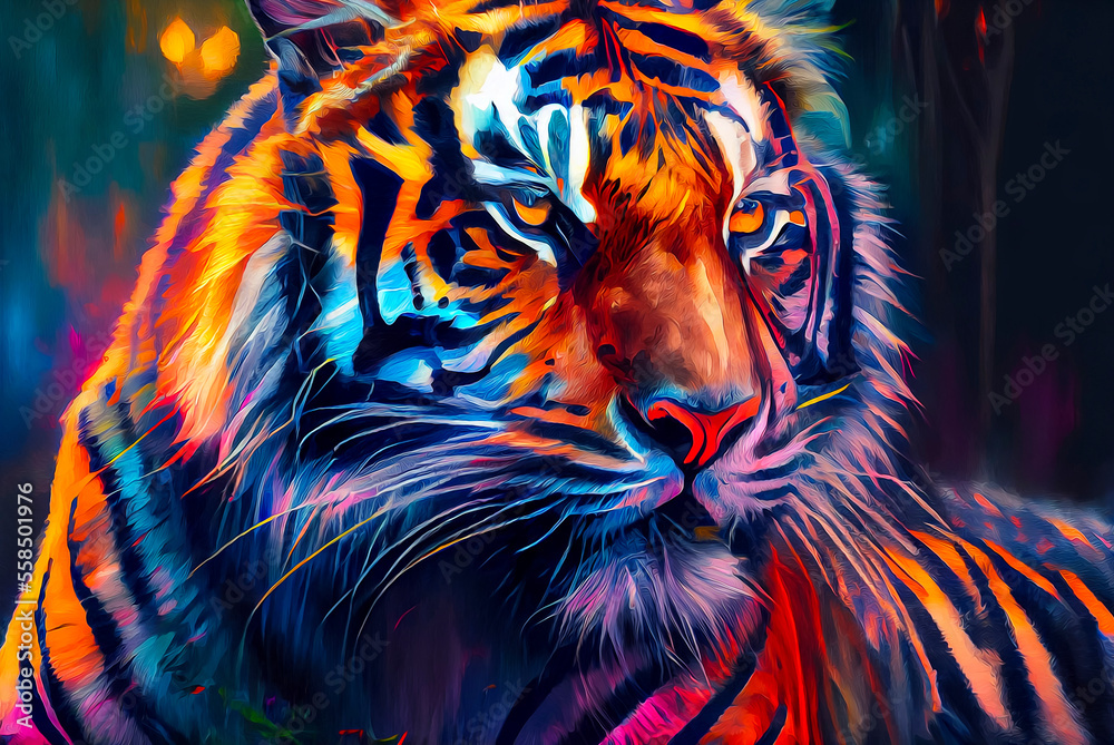 Colorful Tiger illustration