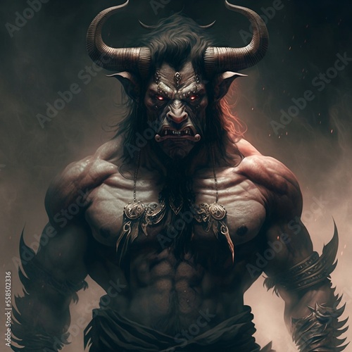 a hyper realistic minotaur generated by artificial intelligence