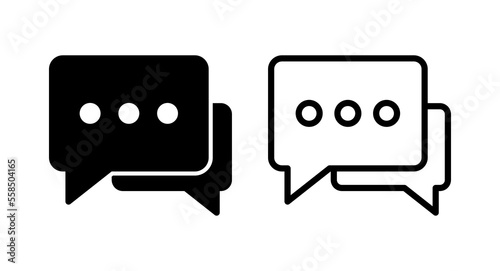 Chat icon vector illustration. speech bubble sign and symbol. comment icon. message