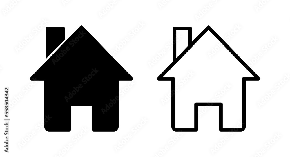Home icon vector illustration. House sign and symbol Home icon vector illustration. House sign and symbol