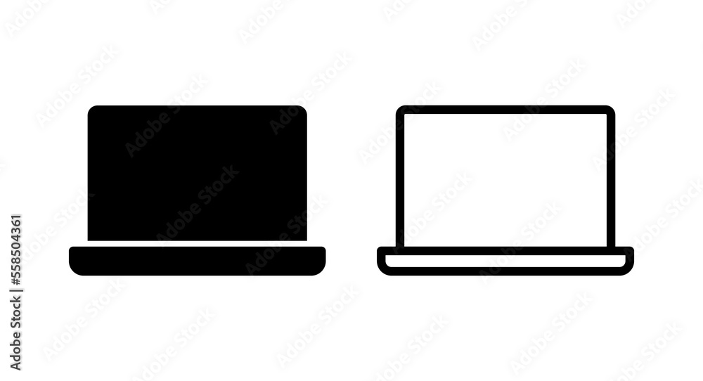Laptop icon vector illustration. computer sign and symbol Laptop icon vector illustration. computer sign and symbol