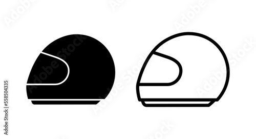 Helmet icon vector illustration. Motorcycle helmet sign and symbol. Construction helmet icon. Safety helmet