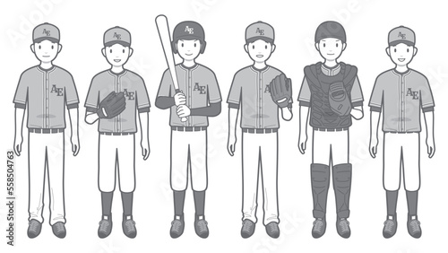 野球選手のベクターイラスト