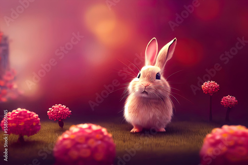 happy chinese new year 2023, year of the rabbit background