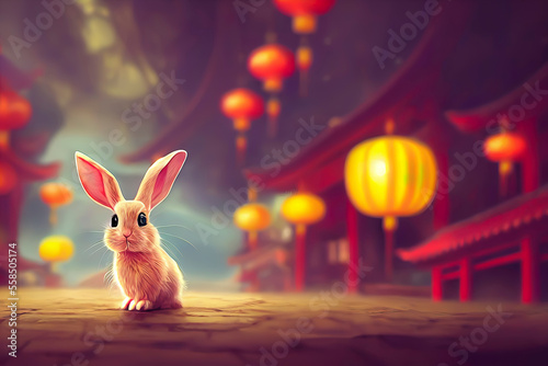 happy chinese new year 2023  year of the rabbit background