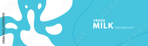 Modern abstract fresh milk background. Splash yogurt, milky pattern. Flat vector illustration