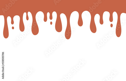 Abstract background with liquid caramel or melted toffee, chocolate sauce splash. Current liquid inks. Vector illustration