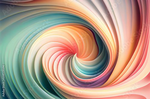 Abstract twirling pastel colors background