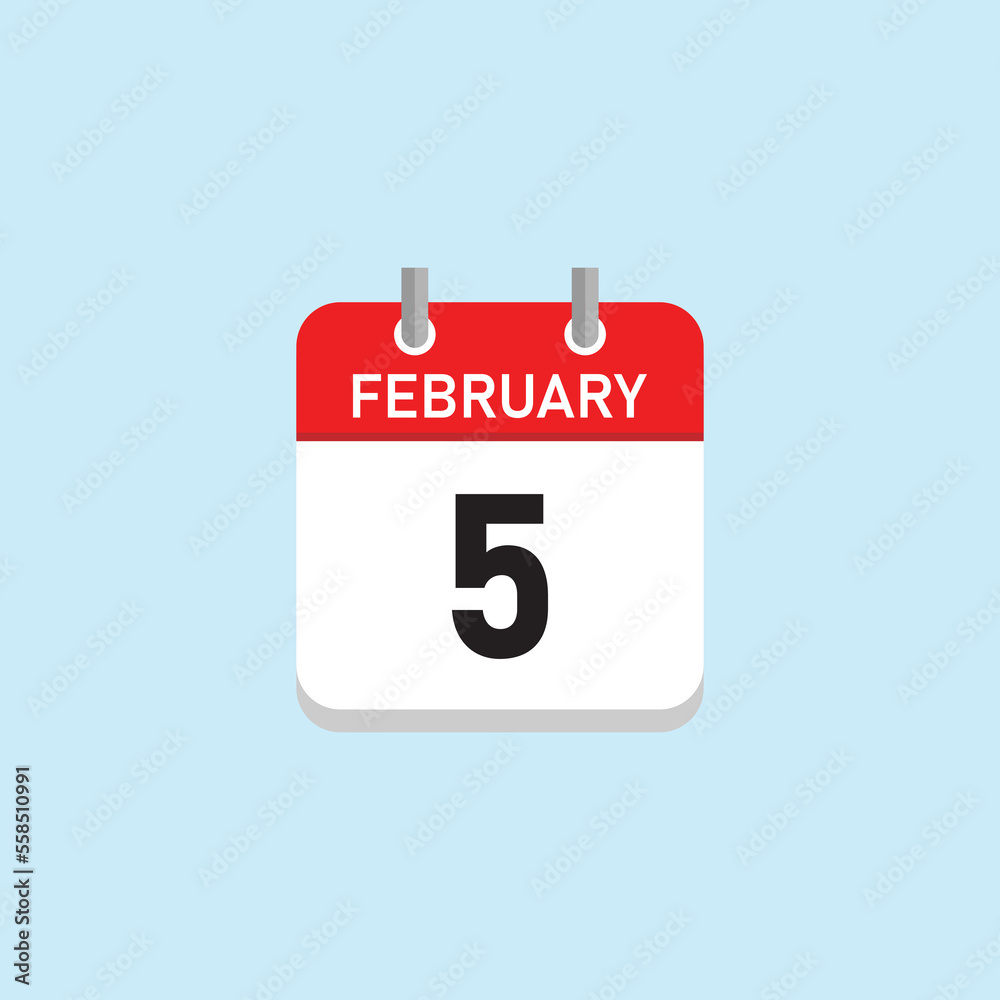 February 5 Concept Design. Vector Illustration. February 5 Concept Design. Vector Illustration.