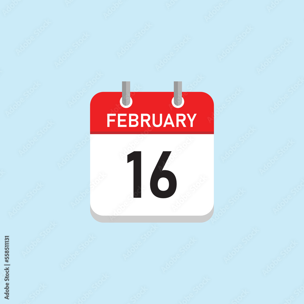 February 16 Concept Design. Vector Illustration. February 16 Concept Design. Vector Illustration.
