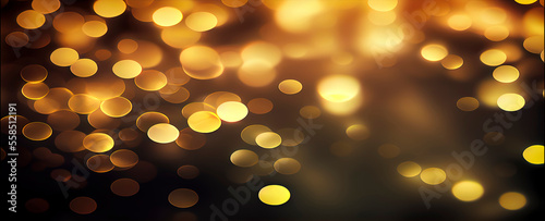 defocused Background with golden bokeh lights