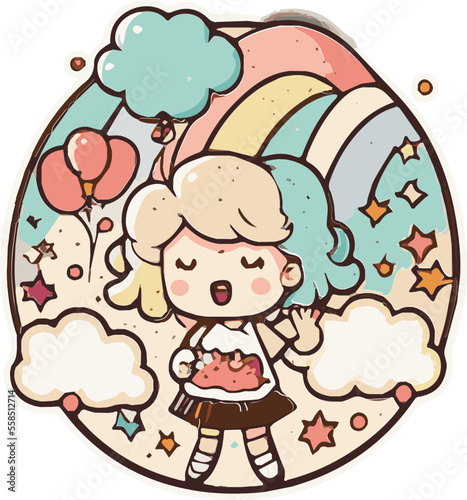 kinder, kinderbuch, cartoon, cute, kawaii, illustration, cat, kids, party, cheeky, kinderbild, herz, cat, comic, sport gemalt, glück, niedlich 