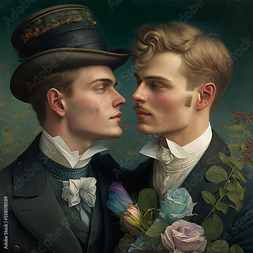 Gay Victorian Romance AI Generated