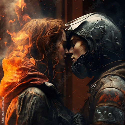 Heated Kiss AI Generated
