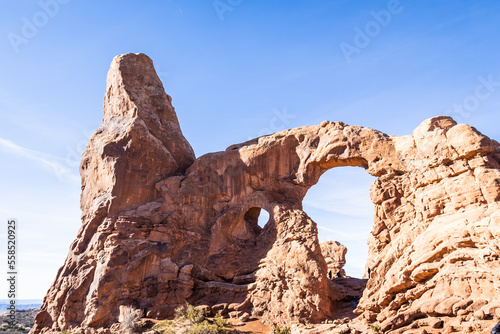 Arch formations in the US Arches National Park in Utah