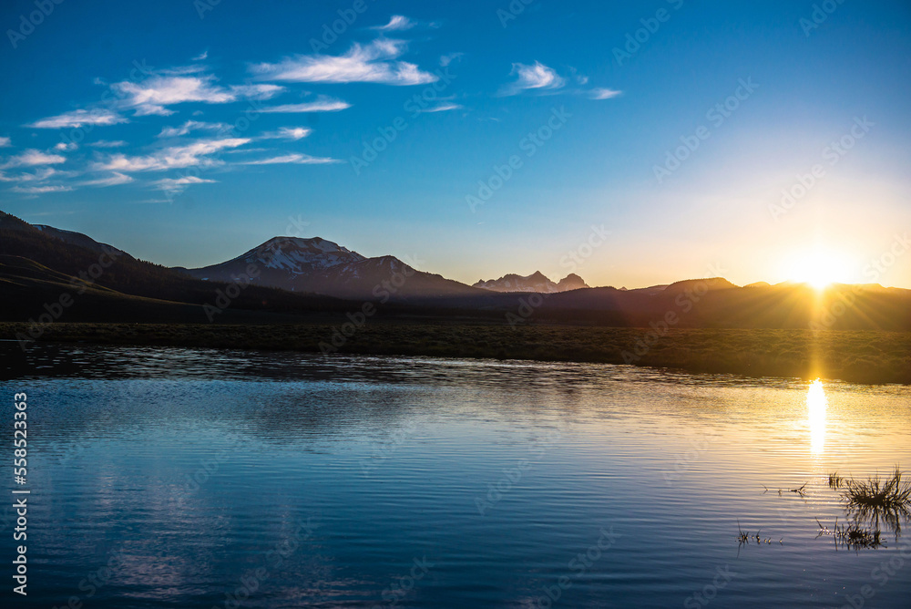 Pond near Mammoth Mountain. Pond near Mammoth Mountain.