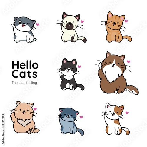 猫の表情アイコン　ウインク
