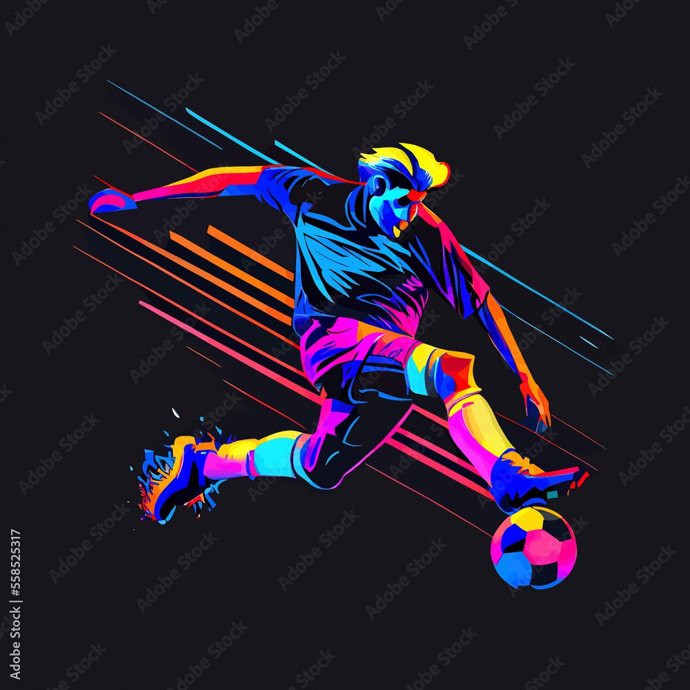 soccer player with ball