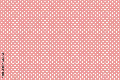 Seamless Large Texture of polka white dot pattern on pink abstract background with circles. Suitable for textile, packaging, postcards, Wallpapers, banners. Colorful gifts material, website, design