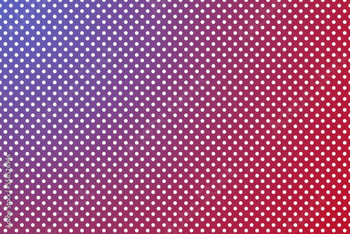 Seamless red Texture of polka white dot pattern on gradient abstract background with circles. Suitable for textile, packaging, postcards, Wallpapers, banners. Colorful gifts material, website, design