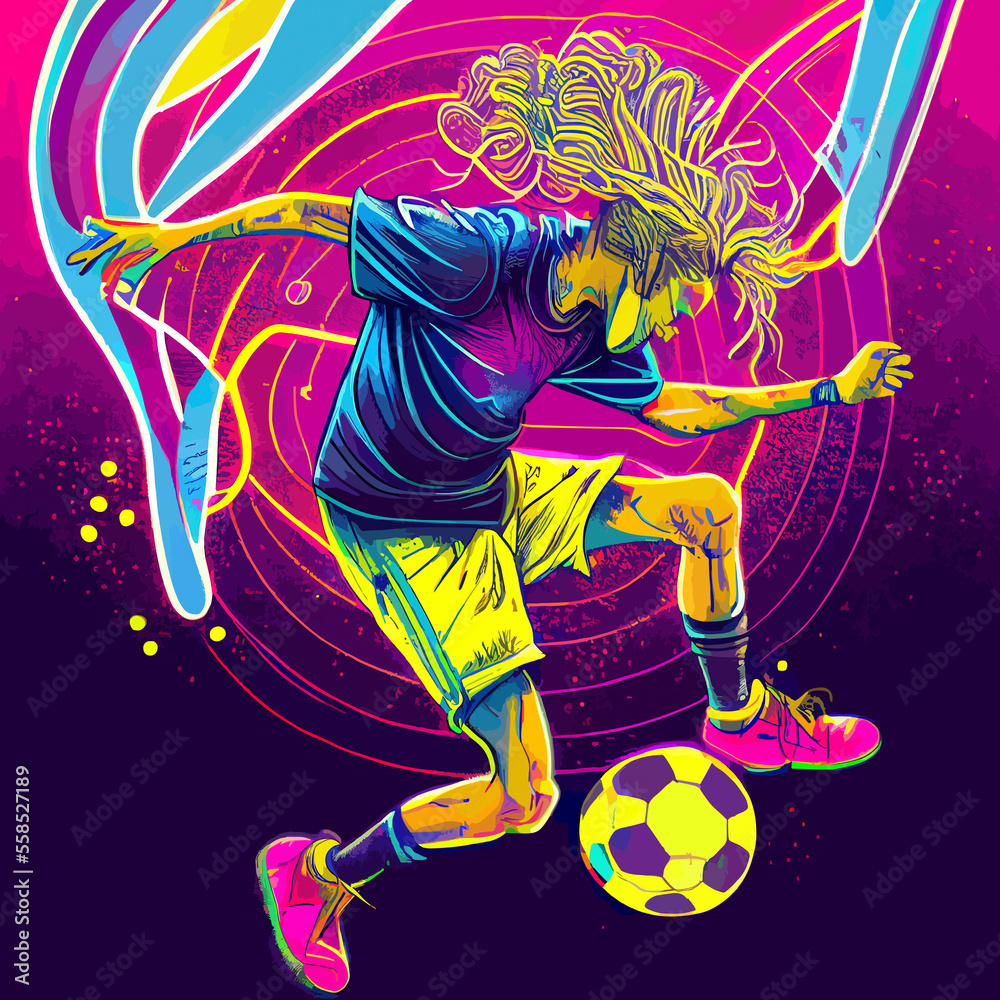 background with soccer player