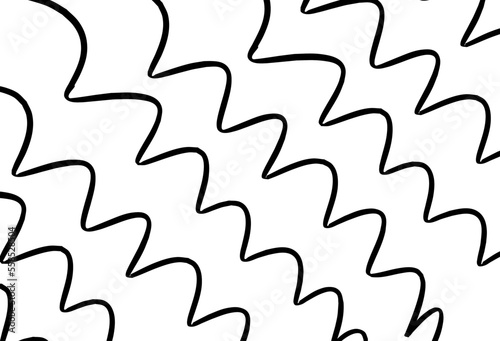 Ink brush seamless pattern outline in hand drawn style, line wave, brush marks, abstract line wallpaper, background, brush pen, freehand.