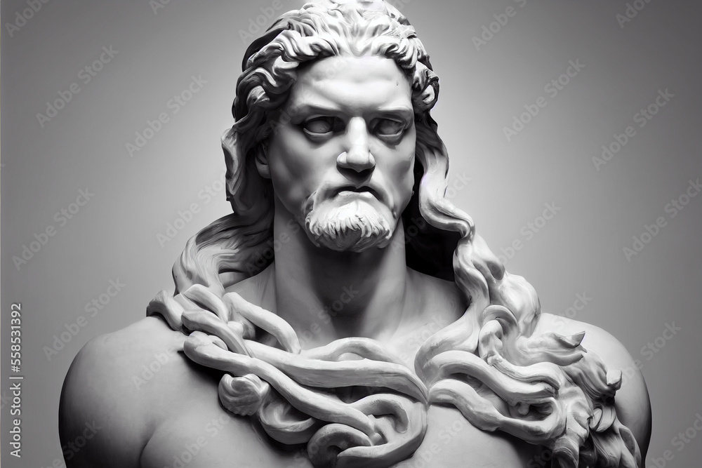 Statue of Zeus Digital Illustration Generated by Artificial