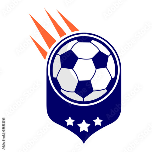 Blue and Orange Soccer Logo 7