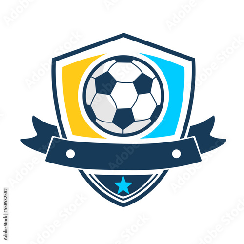 Blue and Yellow Soccer Logo 3