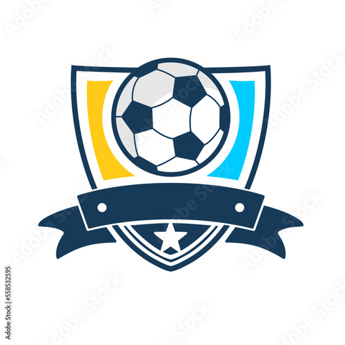 Blue and Yellow Soccer Logo 2